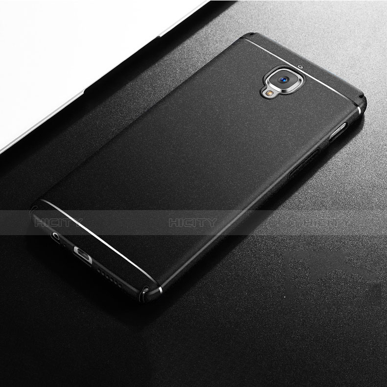 Coque Plastique Etui Rigide Sables Mouvants pour OnePlus 3 Noir Plus