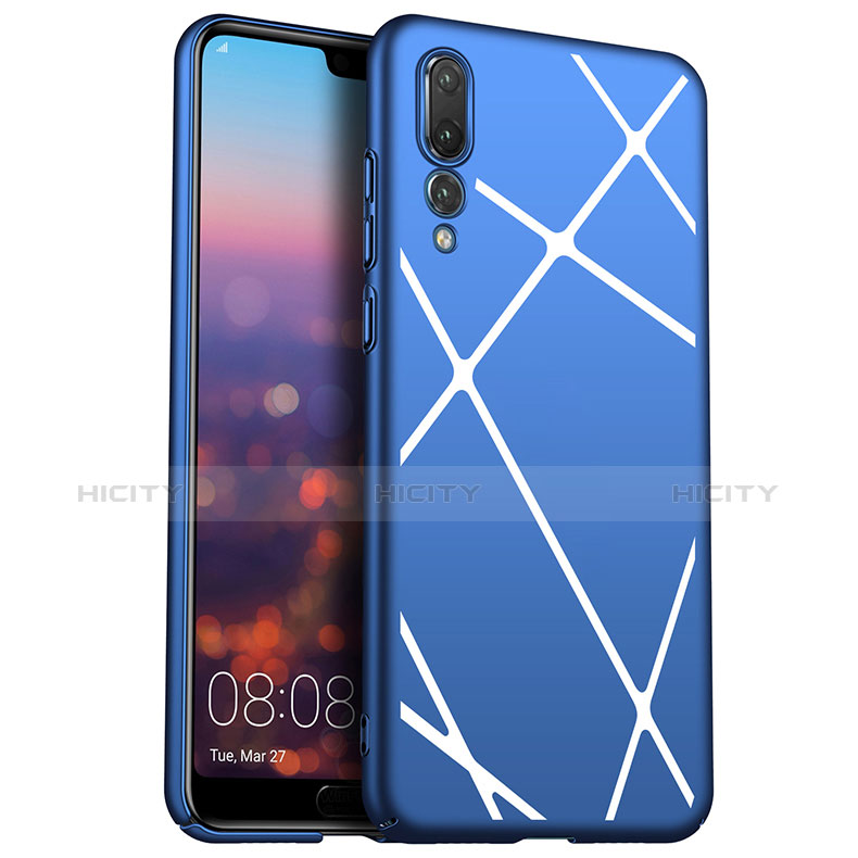 Coque Plastique Housse Etui Rigide Line pour Huawei P20 Pro Bleu Plus