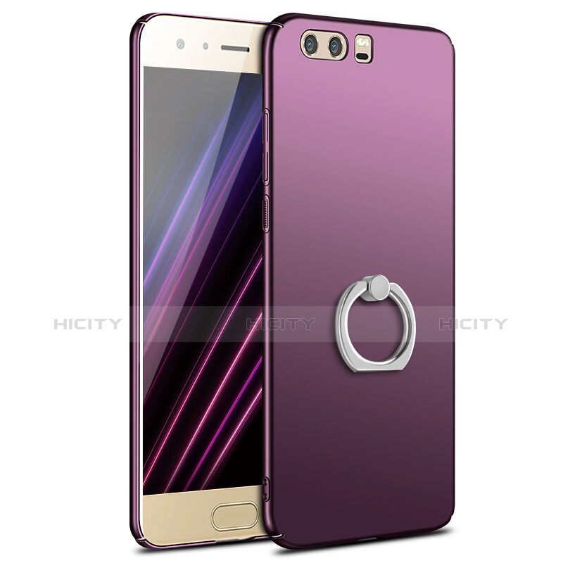 Coque Plastique Housse Etui Rigide Mat avec Support Bague Anneau A01 pour Huawei Honor 9 Violet Plus