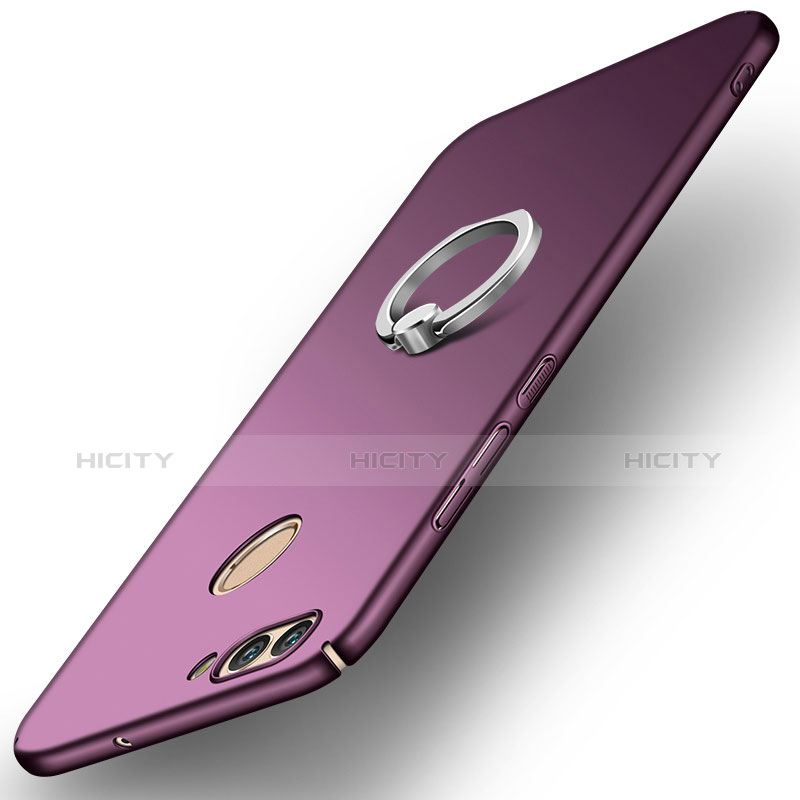 Coque Plastique Housse Etui Rigide Mat avec Support Bague Anneau A01 pour Huawei Nova 2 Plus Violet Plus