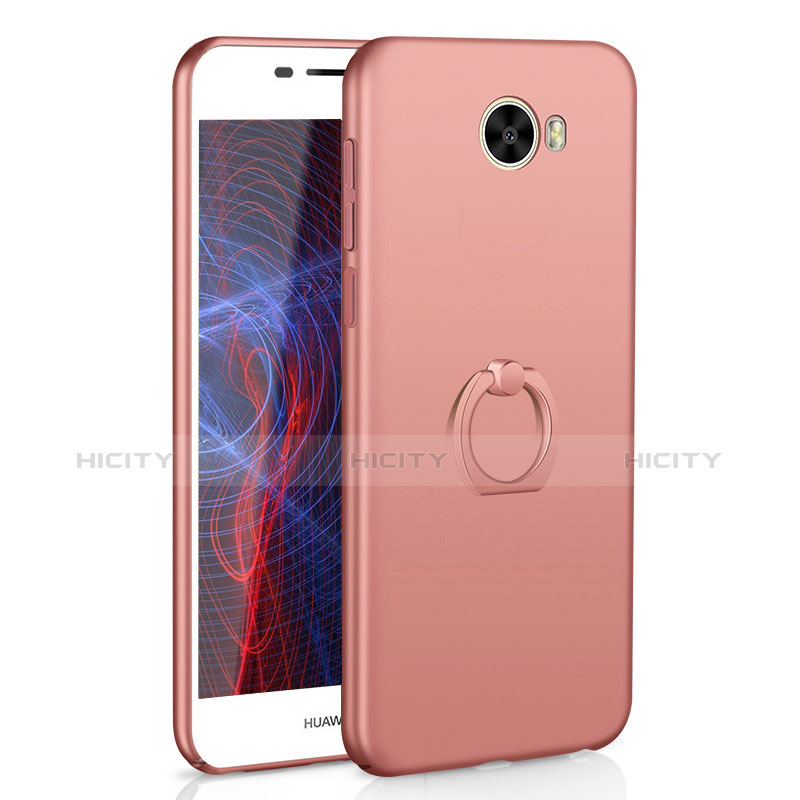 Coque Plastique Housse Etui Rigide Mat avec Support Bague Anneau A01 pour Huawei Y5 II Y5 2 Or Rose Plus