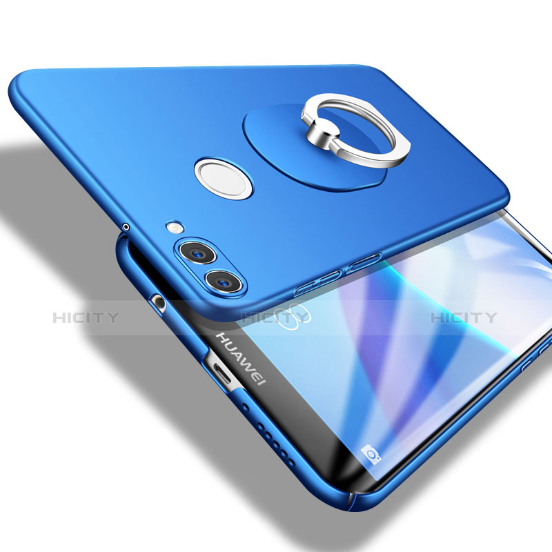 Coque Plastique Housse Etui Rigide Mat avec Support Bague Anneau A01 pour Huawei Y9 (2018) Plus