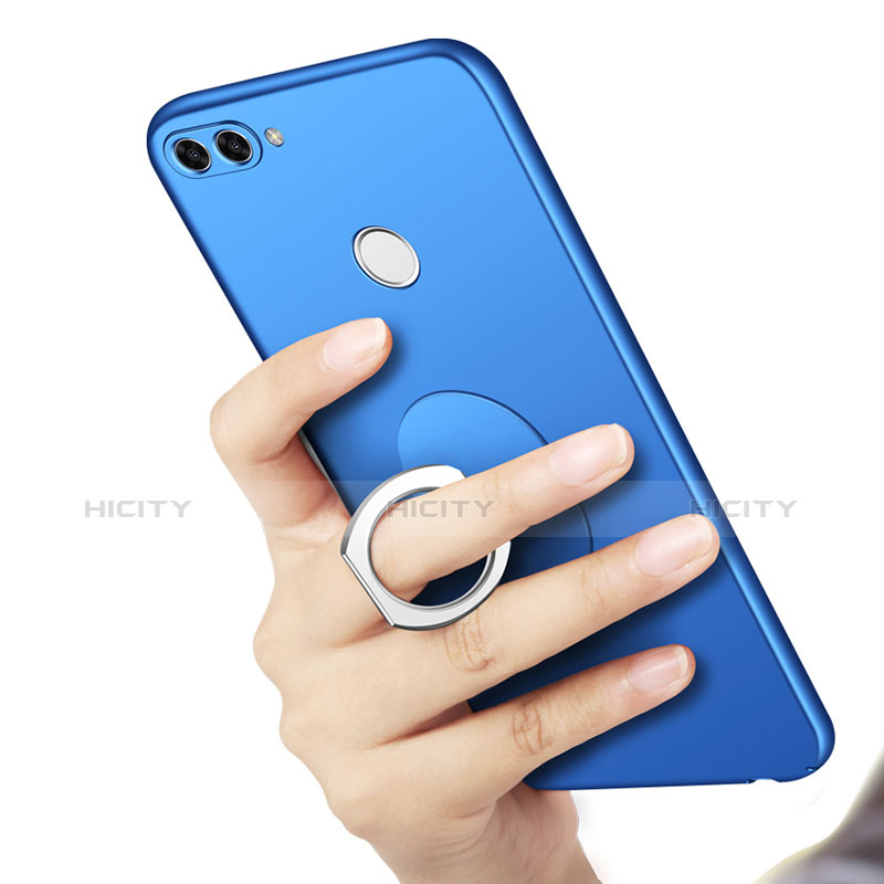 Coque Plastique Housse Etui Rigide Mat avec Support Bague Anneau A01 pour Huawei Y9 (2018) Plus