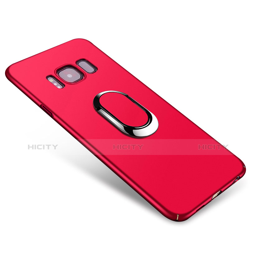 Coque Plastique Housse Etui Rigide Mat avec Support Bague Anneau A01 pour Samsung Galaxy S8 Plus Rouge Plus