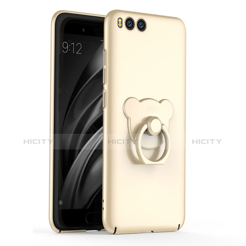 Coque Plastique Housse Etui Rigide Mat avec Support Bague Anneau A01 pour Xiaomi Mi 6 Or Plus