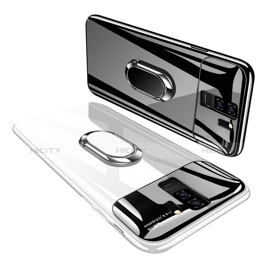 Coque Plastique Housse Etui Rigide Mat avec Support Bague Anneau Aimante A01 pour Samsung Galaxy S9 Plus Plus