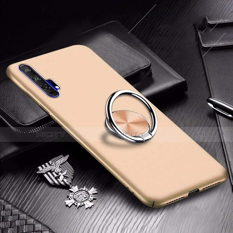 Coque Plastique Housse Etui Rigide Mat avec Support Bague Anneau Aimante Magnetique A01 pour Huawei Honor 20 Pro Or Plus