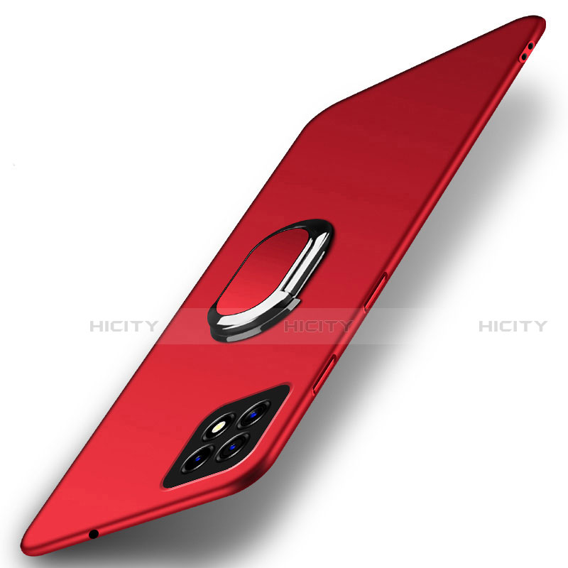 Coque Plastique Housse Etui Rigide Mat avec Support Bague Anneau Aimante Magnetique A01 pour Oppo A73 5G Rouge Plus