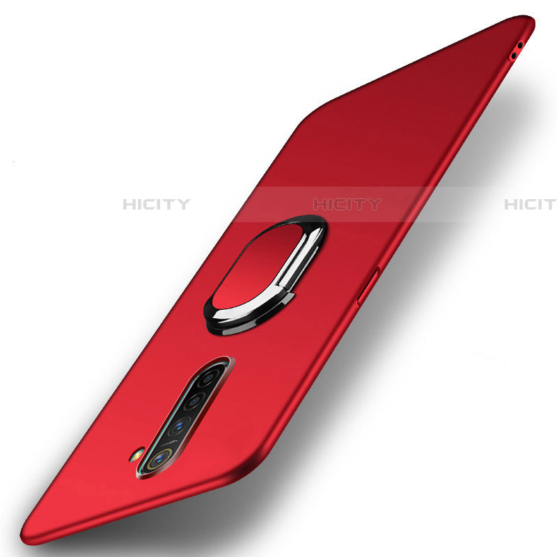 Coque Plastique Housse Etui Rigide Mat avec Support Bague Anneau Aimante Magnetique A01 pour Oppo Reno Ace Rouge Plus