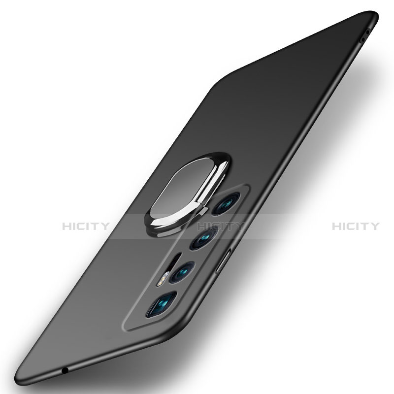 Coque Plastique Housse Etui Rigide Mat avec Support Bague Anneau Aimante Magnetique A01 pour Xiaomi Mi 10 Ultra Noir Plus