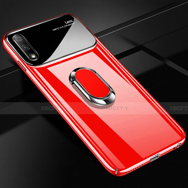 Coque Plastique Housse Etui Rigide Mat avec Support Bague Anneau Aimante Magnetique A02 pour Huawei Honor 9X Rouge Plus