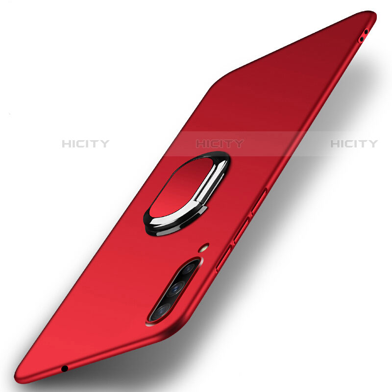 Coque Plastique Housse Etui Rigide Mat avec Support Bague Anneau Aimante Magnetique A02 pour Huawei P Smart Pro (2019) Rouge Plus