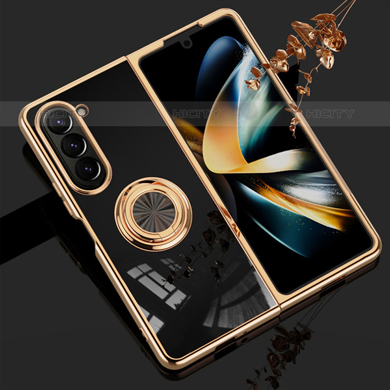 Coque Plastique Housse Etui Rigide Mat avec Support Bague Anneau Aimante Magnetique AN1 pour Samsung Galaxy Z Fold5 5G Plus