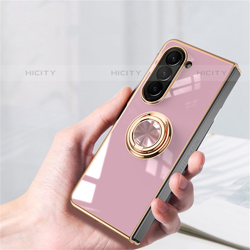 Coque Plastique Housse Etui Rigide Mat avec Support Bague Anneau Aimante Magnetique AN1 pour Samsung Galaxy Z Fold5 5G Plus