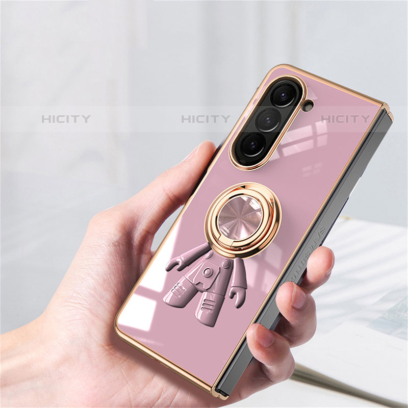 Coque Plastique Housse Etui Rigide Mat avec Support Bague Anneau Aimante Magnetique AN2 pour Samsung Galaxy Z Fold5 5G Plus