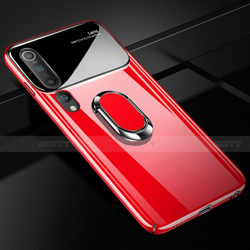 Coque Plastique Housse Etui Rigide Mat avec Support Bague Anneau Aimante Magnetique P01 pour Xiaomi Mi 10 Rouge Plus