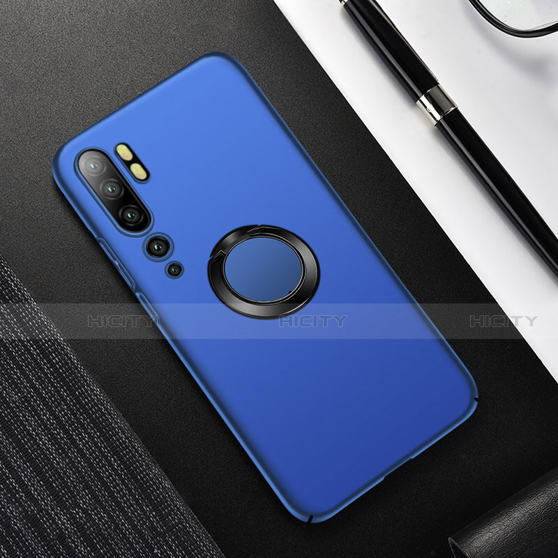 Coque Plastique Housse Etui Rigide Mat avec Support Bague Anneau Aimante Magnetique P01 pour Xiaomi Mi Note 10 Pro Plus