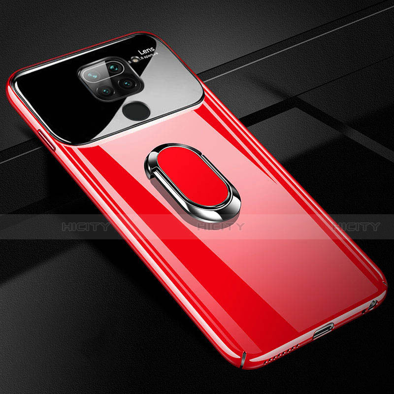 Coque Plastique Housse Etui Rigide Mat avec Support Bague Anneau Aimante Magnetique P01 pour Xiaomi Redmi 10X 4G Rouge Plus