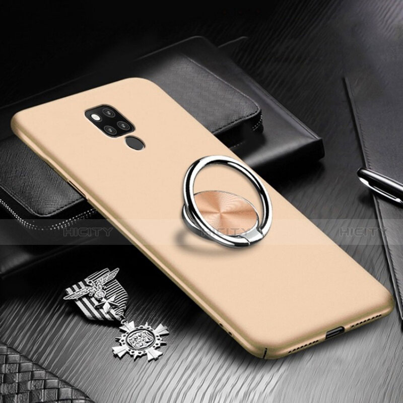 Coque Plastique Housse Etui Rigide Mat avec Support Bague Anneau Aimante Magnetique P02 pour Huawei Mate 20 X 5G Or Plus