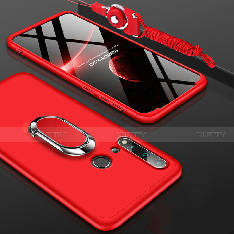 Coque Plastique Housse Etui Rigide Mat avec Support Bague Anneau Aimante Magnetique P02 pour Huawei Nova 5i Rouge Plus