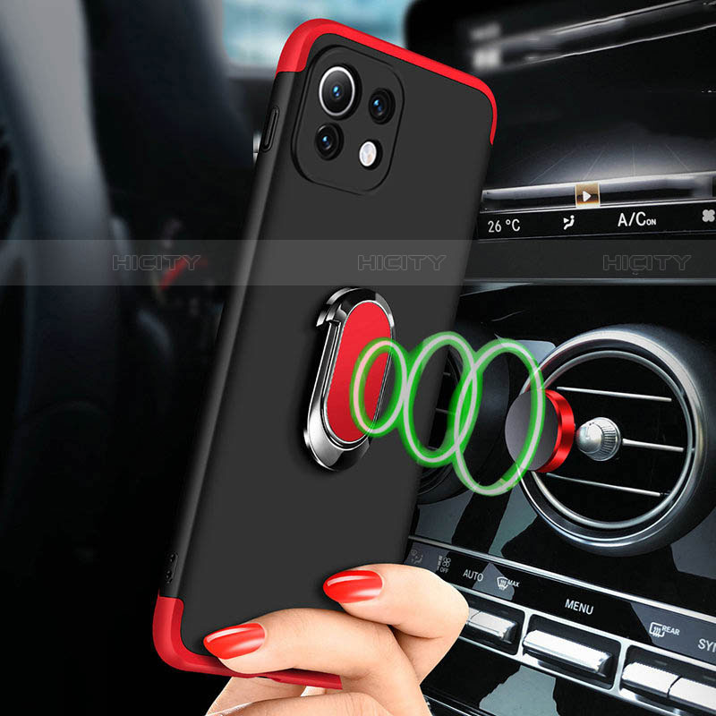 Coque Plastique Housse Etui Rigide Mat avec Support Bague Anneau Aimante Magnetique P02 pour Xiaomi Mi 11 Lite 4G Plus