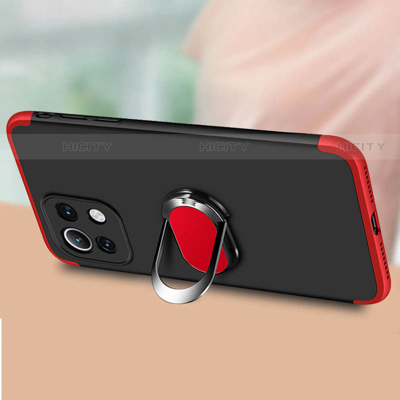 Coque Plastique Housse Etui Rigide Mat avec Support Bague Anneau Aimante Magnetique P02 pour Xiaomi Mi 11 Lite 4G Plus