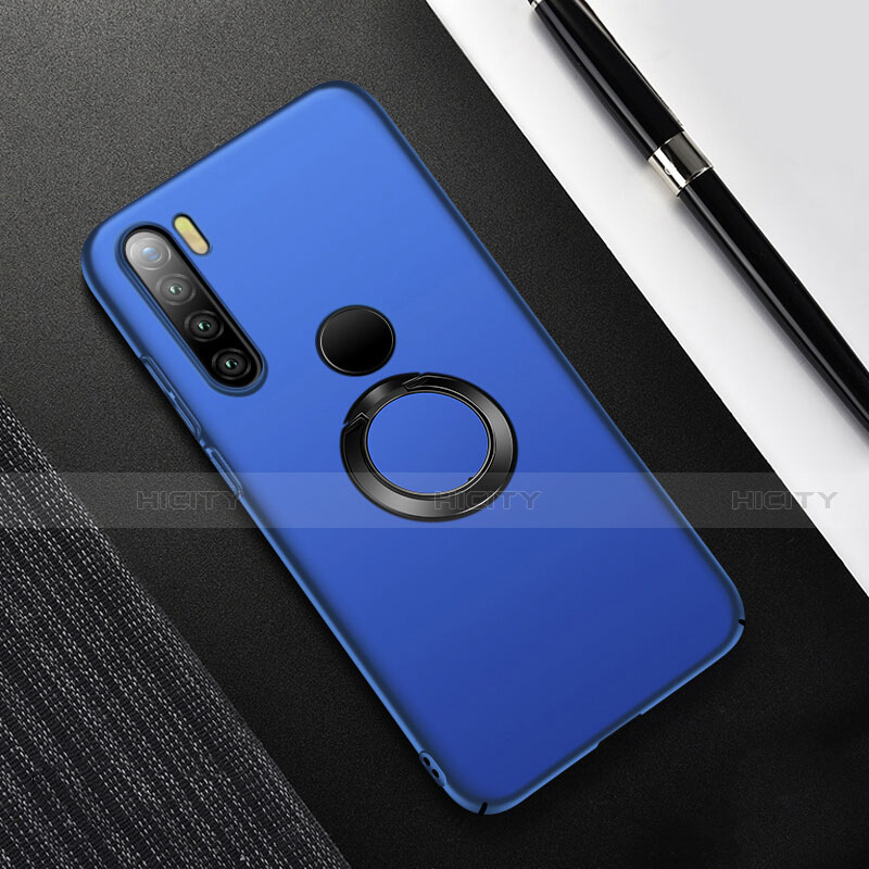 Coque Plastique Housse Etui Rigide Mat avec Support Bague Anneau Aimante Magnetique P02 pour Xiaomi Redmi Note 8 Bleu Plus