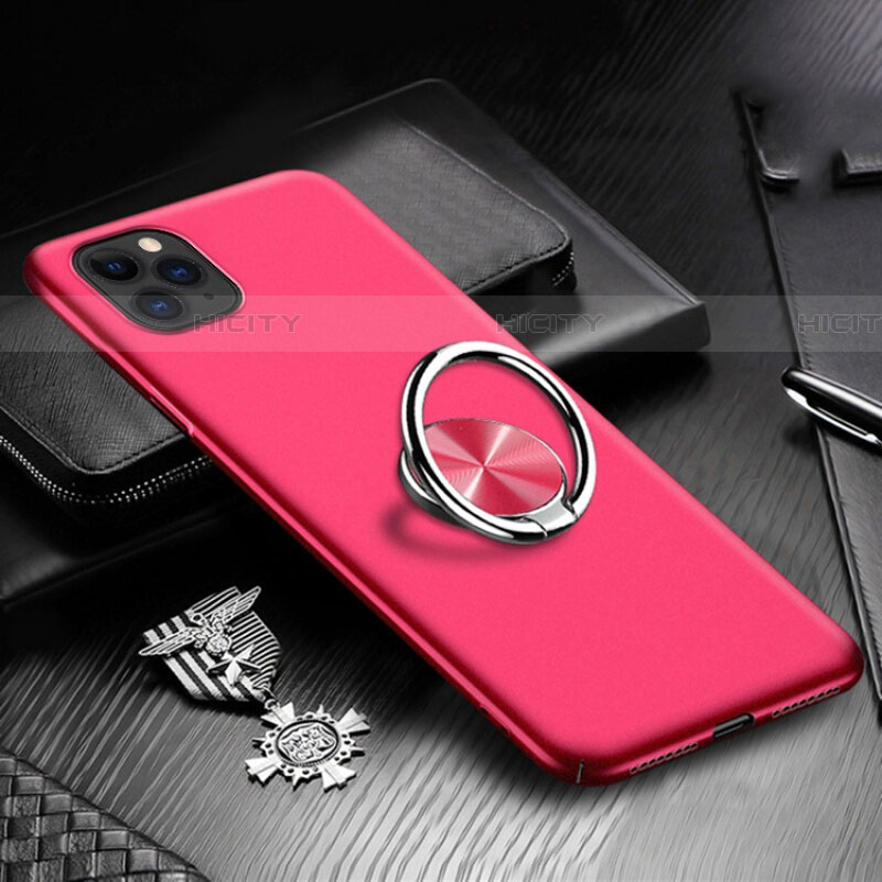 Coque Plastique Housse Etui Rigide Mat avec Support Bague Anneau Aimante Magnetique P03 pour Apple iPhone 11 Pro Max Plus