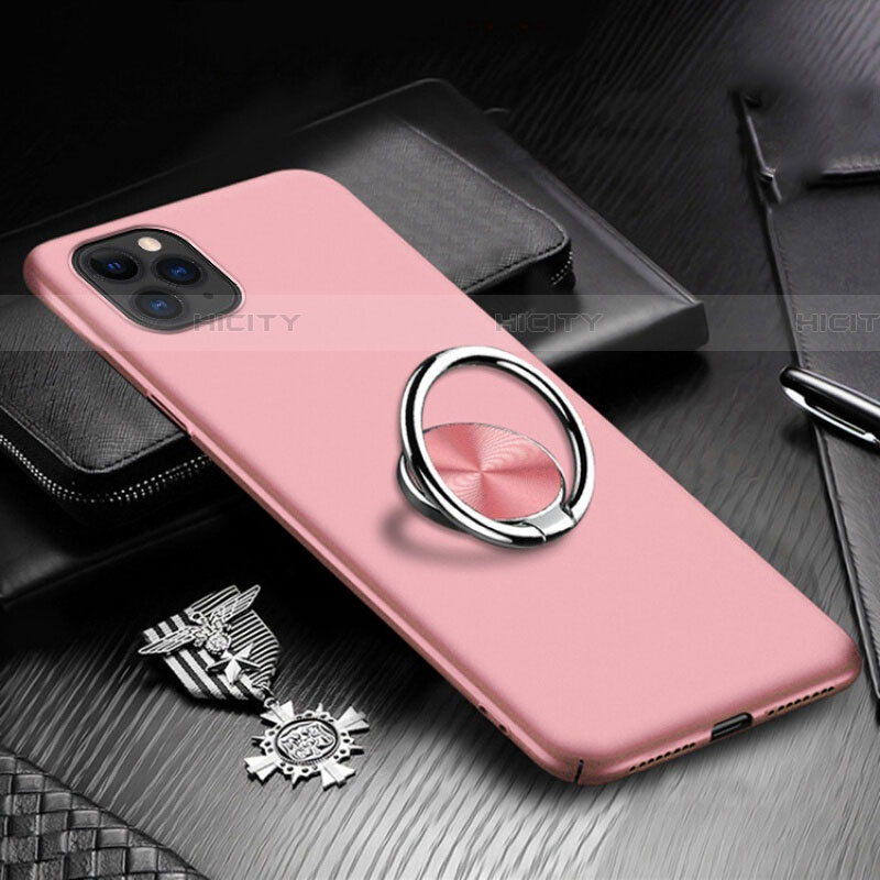 Coque Plastique Housse Etui Rigide Mat avec Support Bague Anneau Aimante Magnetique P03 pour Apple iPhone 11 Pro Max Plus