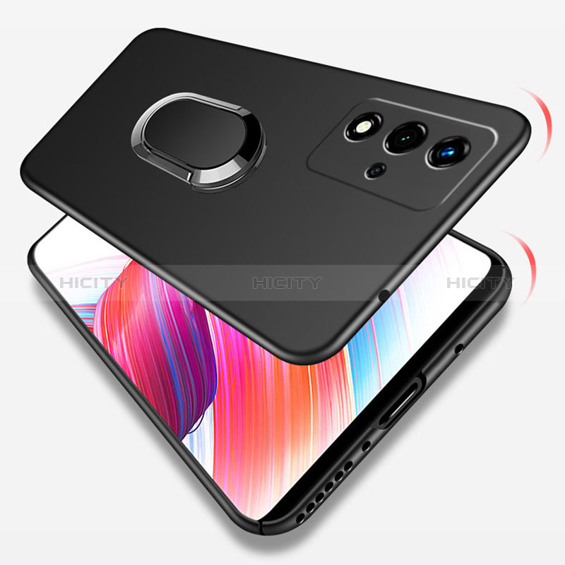 Coque Plastique Housse Etui Rigide Mat avec Support Bague Anneau Aimante Magnetique pour Oppo A93s 5G Plus