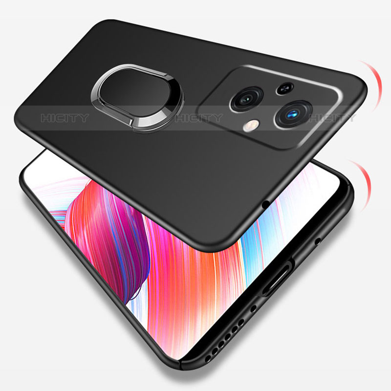 Coque Plastique Housse Etui Rigide Mat avec Support Bague Anneau Aimante Magnetique pour Oppo F21 Pro 5G Plus