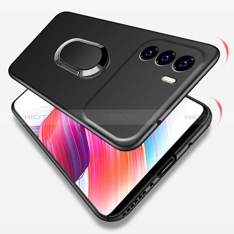 Coque Plastique Housse Etui Rigide Mat avec Support Bague Anneau Aimante Magnetique pour Oppo K9 Pro 5G Plus