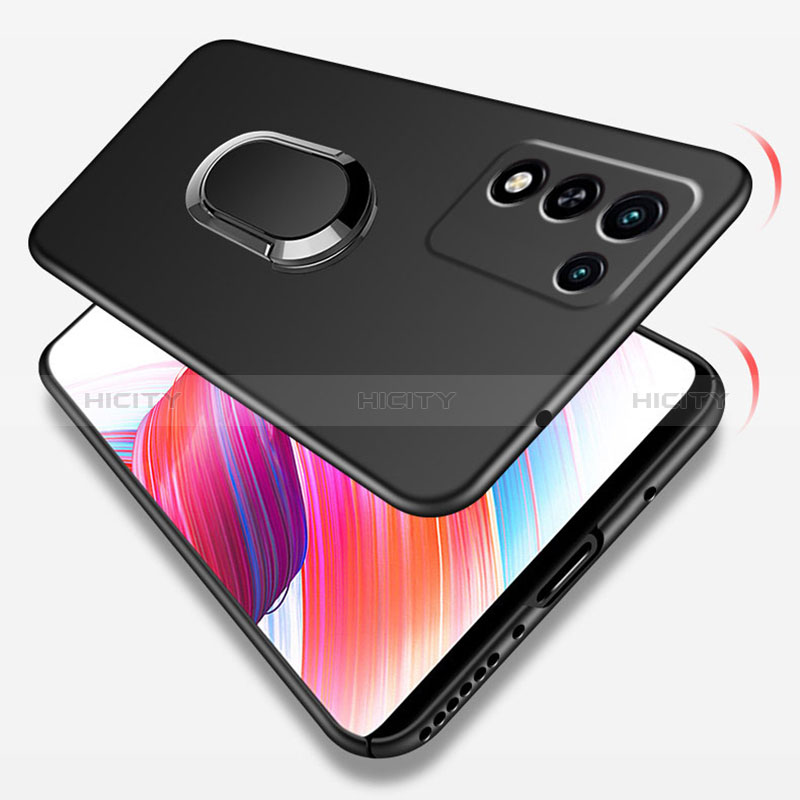 Coque Plastique Housse Etui Rigide Mat avec Support Bague Anneau Aimante Magnetique pour Oppo K9S 5G Plus