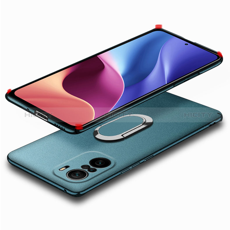 Coque Plastique Housse Etui Rigide Mat avec Support Bague Anneau Aimante Magnetique S01 pour Xiaomi Redmi K40 Pro 5G Plus