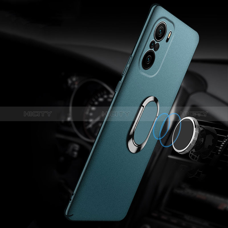 Coque Plastique Housse Etui Rigide Mat avec Support Bague Anneau Aimante Magnetique S01 pour Xiaomi Redmi K40 Pro 5G Plus