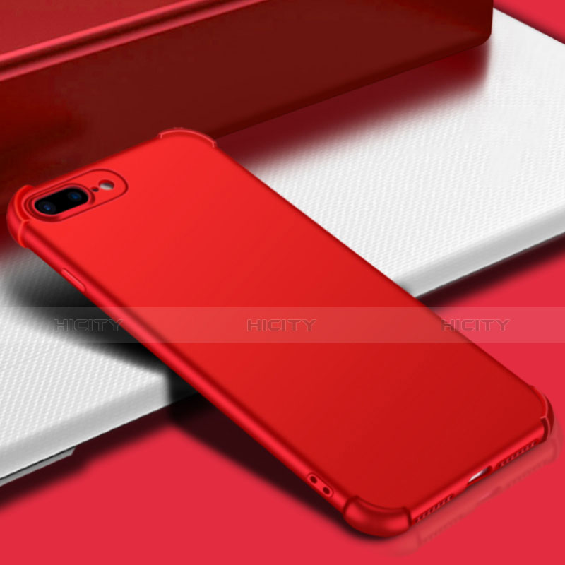 Coque Plastique Mat Protection Integrale 360 Degres Avant et Arriere D01 pour Apple iPhone 7 Plus Rouge Plus