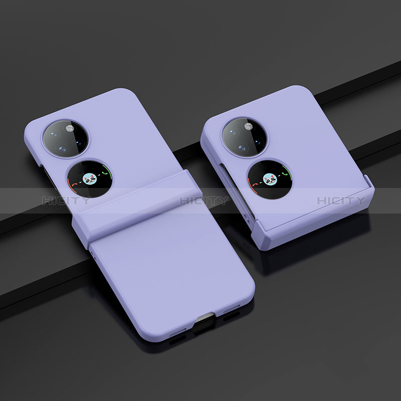 Coque Plastique Mat Protection Integrale 360 Degres Avant et Arriere Etui Housse BH1 pour Huawei P50 Pocket Violet Plus