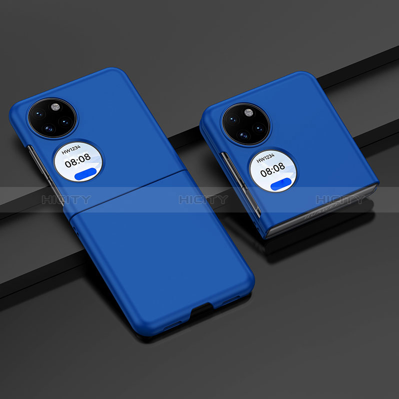 Coque Plastique Mat Protection Integrale 360 Degres Avant et Arriere Etui Housse BH2 pour Huawei P60 Pocket Bleu Plus