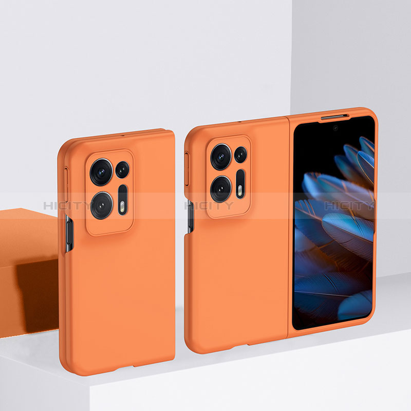 Coque Plastique Mat Protection Integrale 360 Degres Avant et Arriere Etui Housse BH2 pour Oppo Find N2 5G Orange Plus