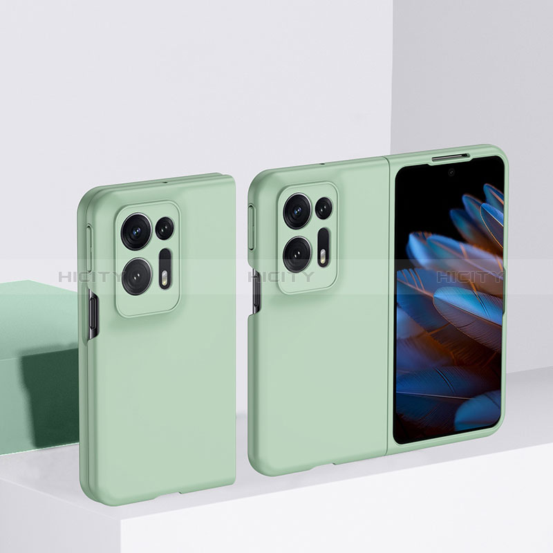 Coque Plastique Mat Protection Integrale 360 Degres Avant et Arriere Etui Housse BH2 pour Oppo Find N2 5G Pastel Vert Plus