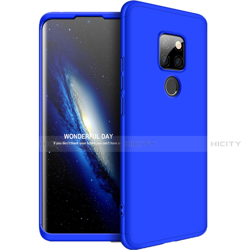 Coque Plastique Mat Protection Integrale 360 Degres Avant et Arriere Etui Housse F01 pour Huawei Mate 20 Bleu Plus