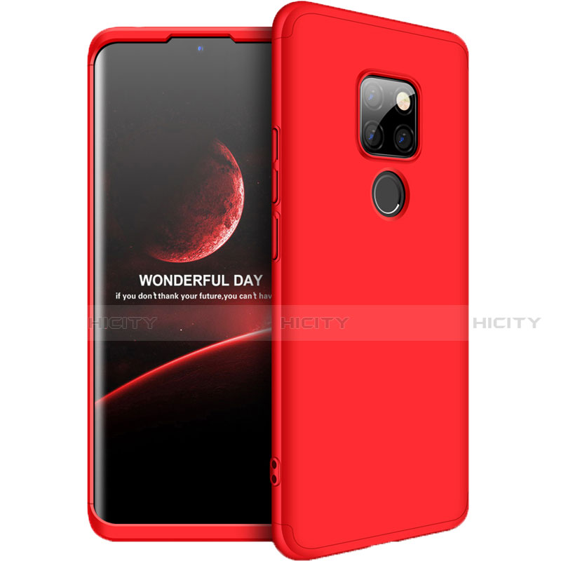 Coque Plastique Mat Protection Integrale 360 Degres Avant et Arriere Etui Housse F01 pour Huawei Mate 20 Rouge Plus