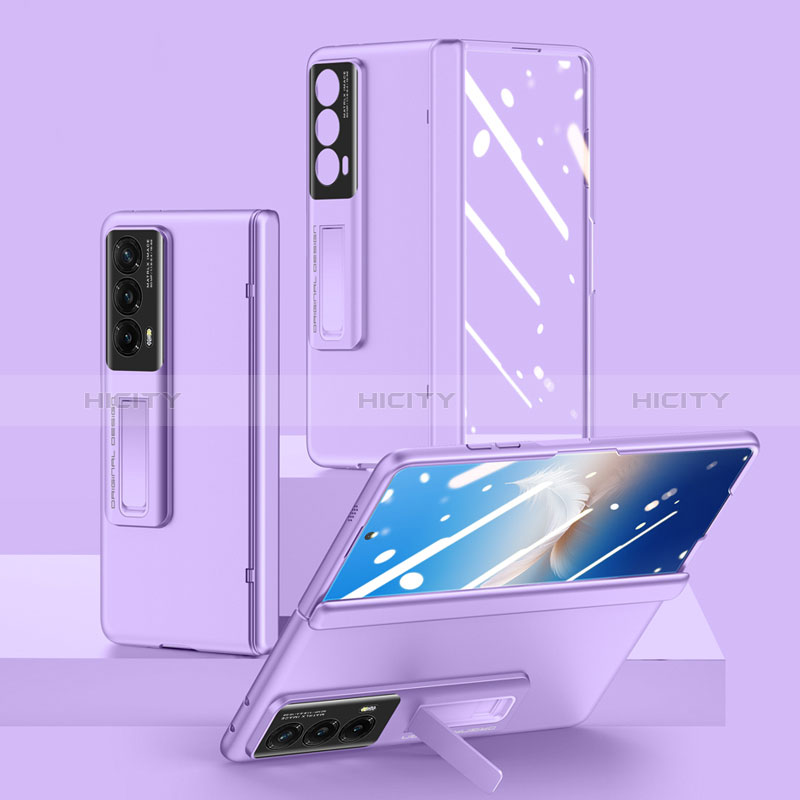 Coque Plastique Mat Protection Integrale 360 Degres Avant et Arriere Etui Housse GK1 pour Huawei Honor Magic Vs2 5G Violet Plus