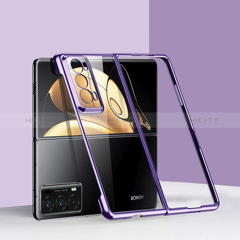 Coque Plastique Mat Protection Integrale 360 Degres Avant et Arriere Etui Housse GK6 pour Huawei Honor Magic V2 Ultimate 5G Violet Plus