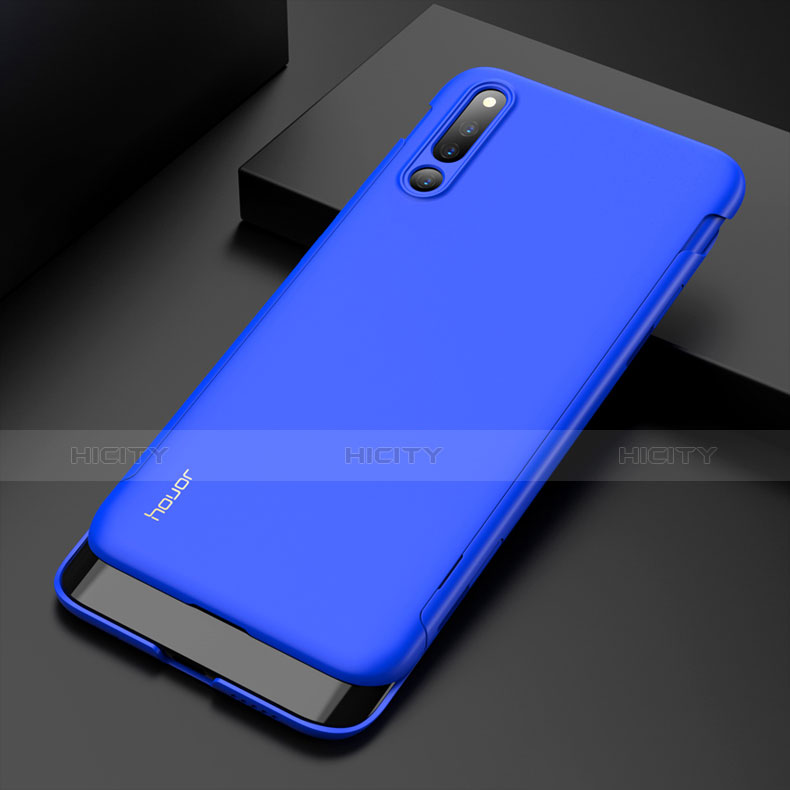 Coque Plastique Mat Protection Integrale 360 Degres Avant et Arriere Etui Housse M01 pour Huawei Honor Magic 2 Bleu Plus