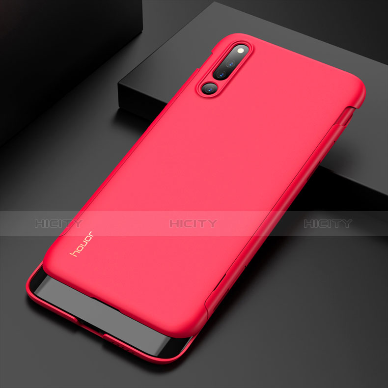 Coque Plastique Mat Protection Integrale 360 Degres Avant et Arriere Etui Housse M01 pour Huawei Honor Magic 2 Rouge Plus