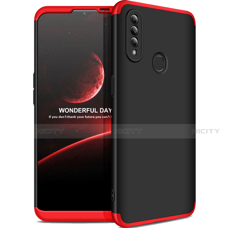 Coque Plastique Mat Protection Integrale 360 Degres Avant et Arriere Etui Housse M01 pour Oppo A31 Rouge et Noir Plus