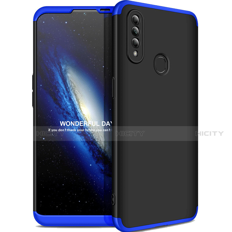 Coque Plastique Mat Protection Integrale 360 Degres Avant et Arriere Etui Housse M01 pour Oppo A8 Bleu et Noir Plus