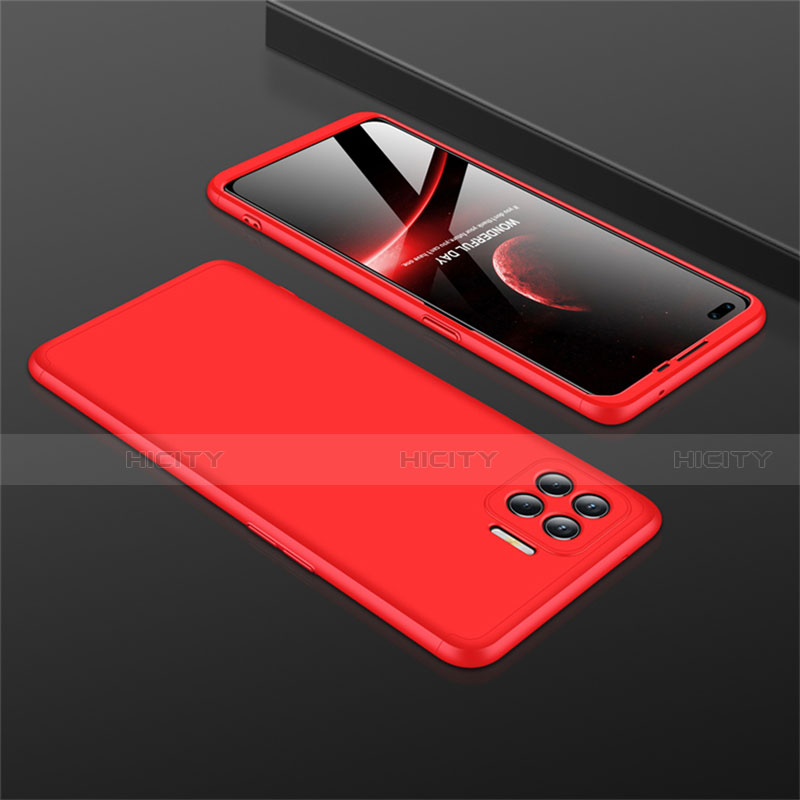 Coque Plastique Mat Protection Integrale 360 Degres Avant et Arriere Etui Housse M01 pour Oppo A93 Rouge Plus