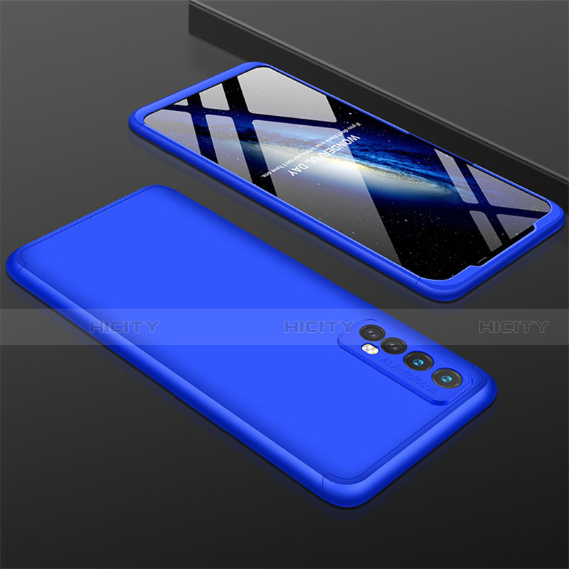 Coque Plastique Mat Protection Integrale 360 Degres Avant et Arriere Etui Housse M01 pour Realme 7 Bleu Plus